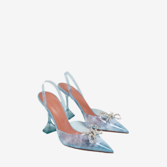 Amina Muaddi – Rosie Glass 95mm Pumps