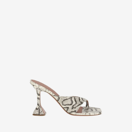 Amina Muaddi – Shiona Python-Pattern Sandals