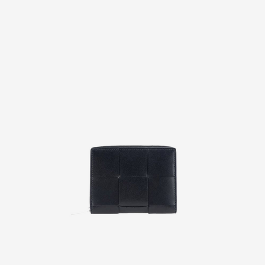 Bottega Veneta – Black Intreccio Zip Around Wallet
