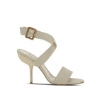 Manolo Blahnik - White Calfskin Stiletto Heel Sandals