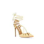 Aquazzura - Bicolor Raffia Stiletto Heel Sandals
