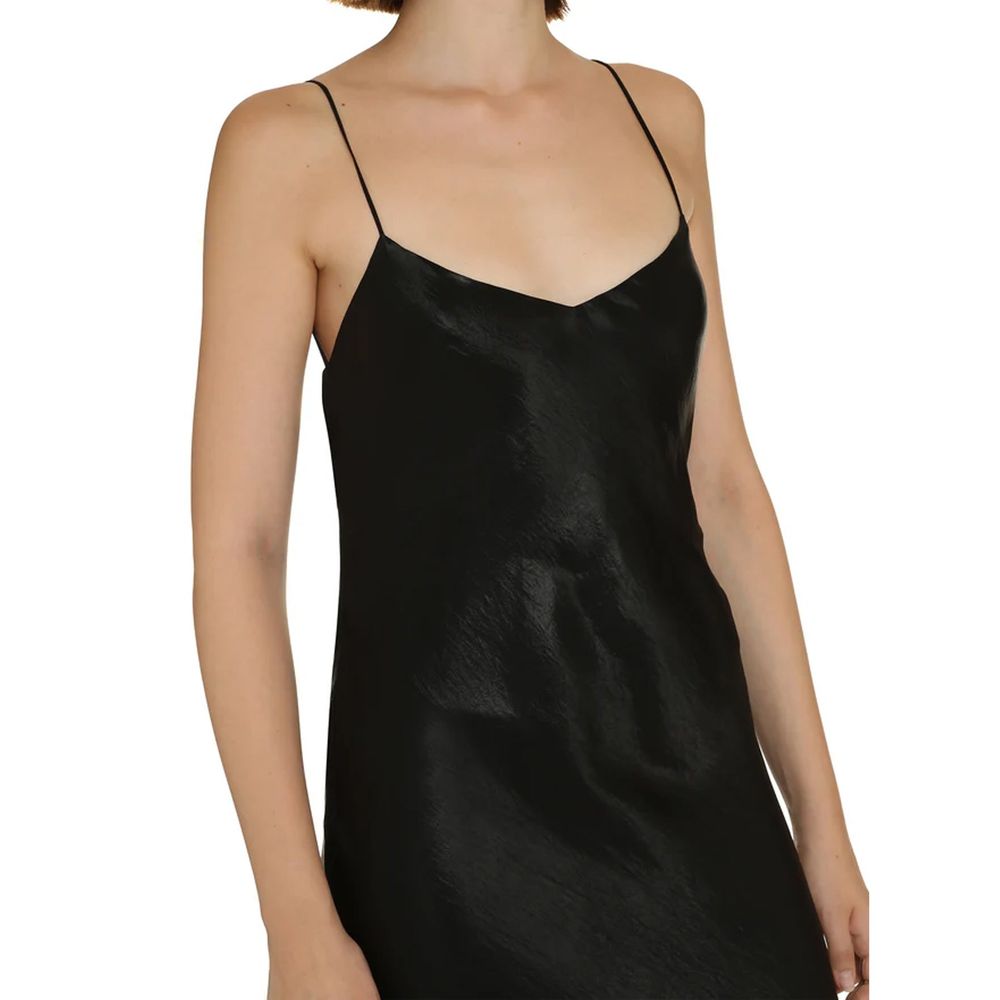Saint Laurent - Black Acetate Casual Dress