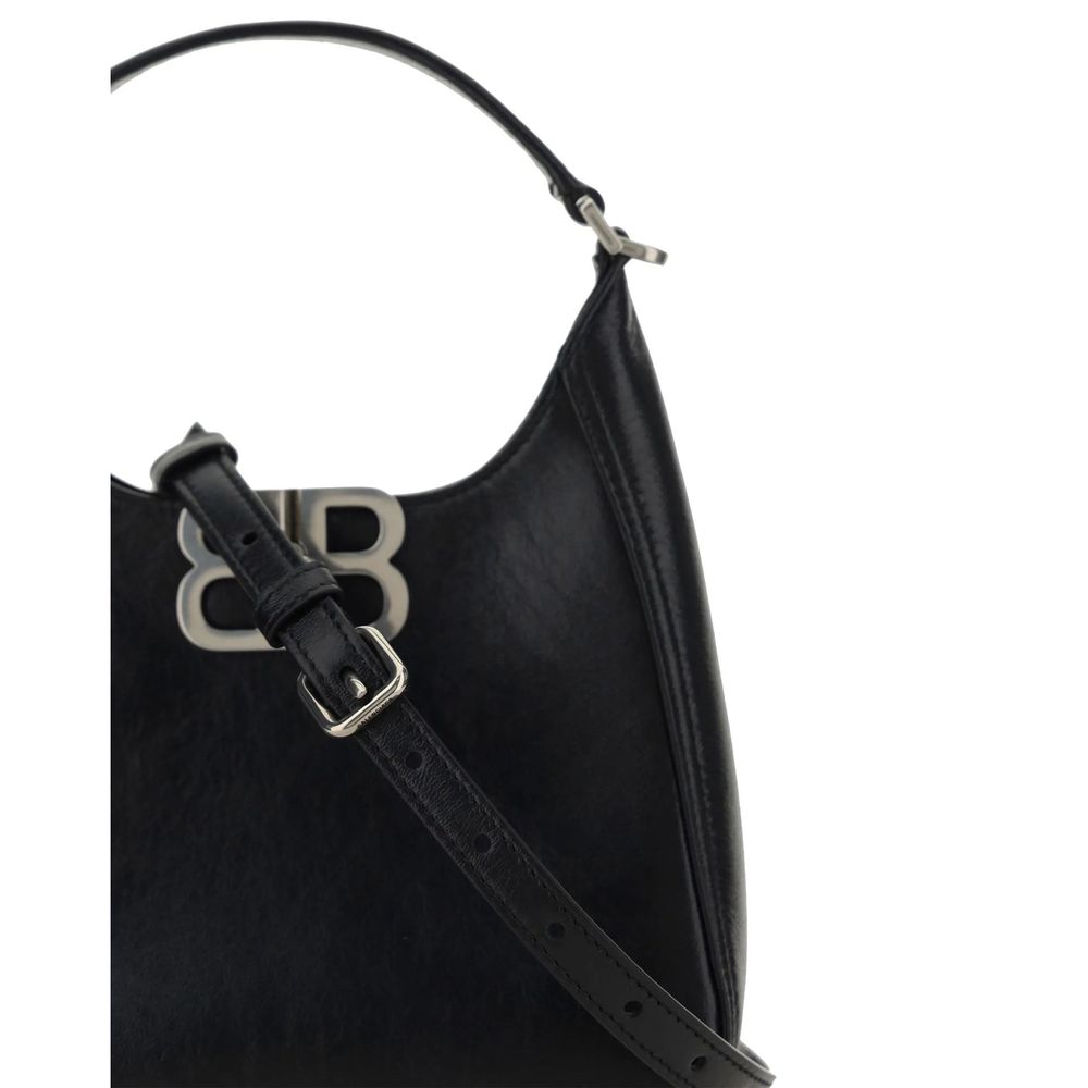 Balenciaga-  Black Lamb Leather Shoulder Bag