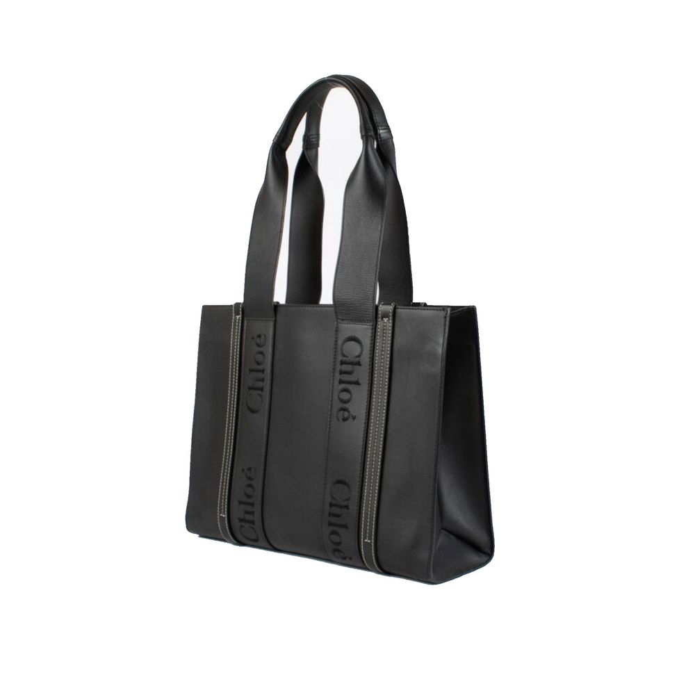 Chloé - Black Leather Tote Bag