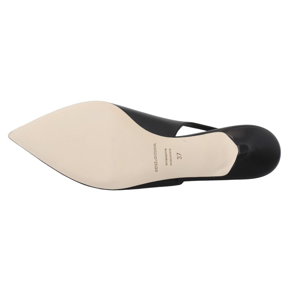 Dolce & Gabbana - Black Leather High Heel Pumps