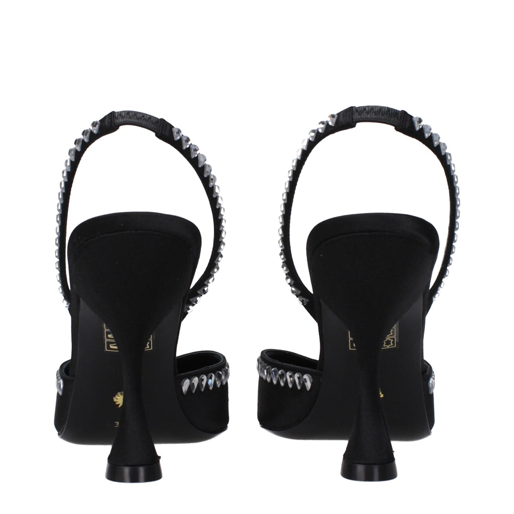 Stuart Weitzman - Black Satin Stiletto Heel