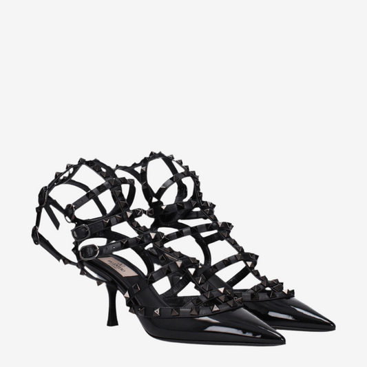 Valentino Garavani – Black Patent Leather Pointed-Toe