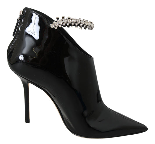 Jimmy Choo – Blaize 100 Black Patent Heeled Boots