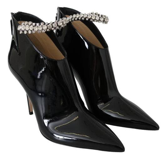 Jimmy Choo – Blaize 100 Black Patent Heeled Boots
