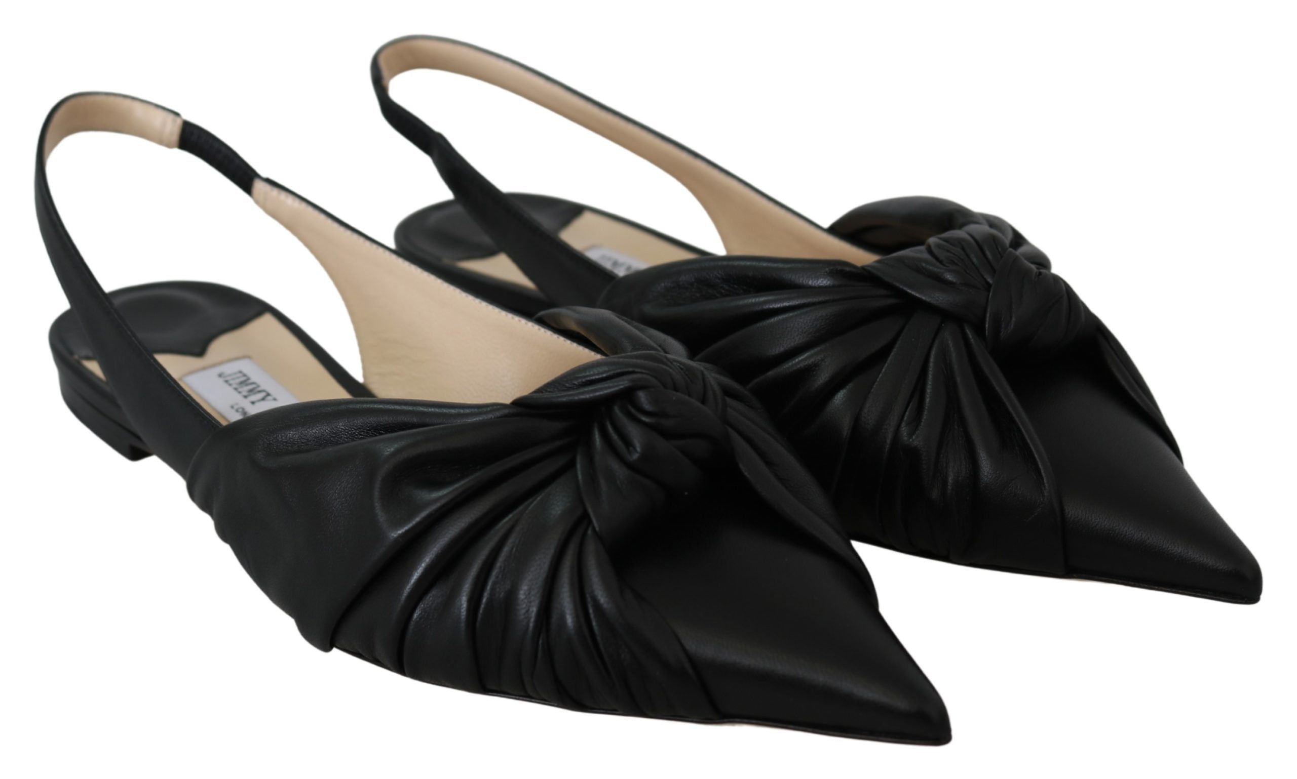Jimmy Choo – Annabell Black Nappa Leather Flats