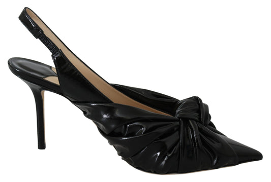Jimmy Choo – Annabell 85 Black Leather Pumps