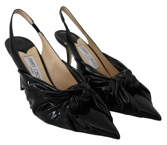 Jimmy Choo – Annabell 85 Black Leather Pumps