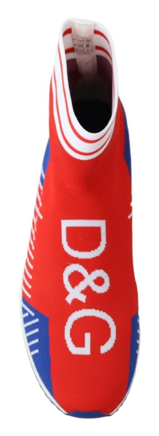 Dolce & Gabbana – Blue & Red Sorrento Logo Sneakers