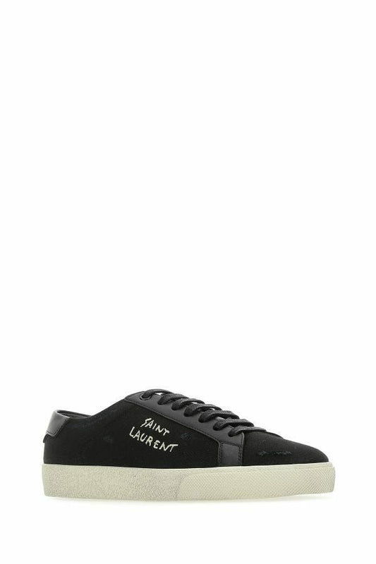 Saint Laurent – Black Canvas & Leather Low-Top Sneakers