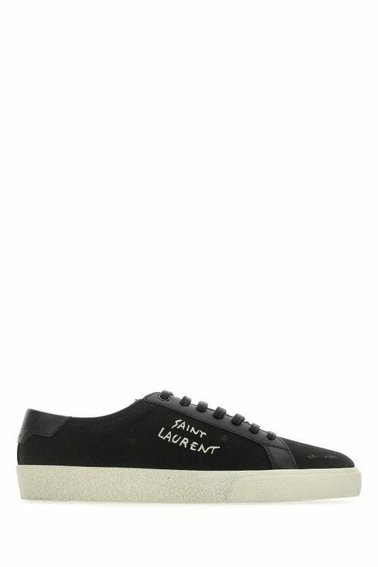 Saint Laurent – Black Canvas & Leather Low-Top Sneakers