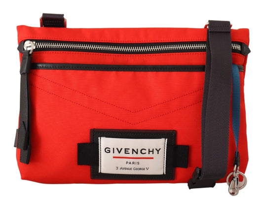 Givenchy – Red & Black Downtown Large Flat Crossbody Bag