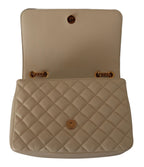 Versace – Beige Nappa Leather Shoulder Bag