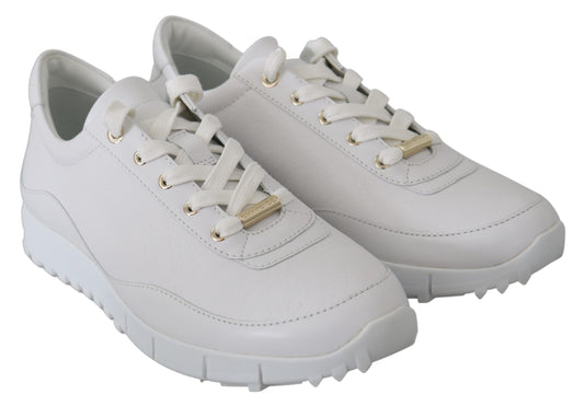 Jimmy Choo – White Leather Sneakers