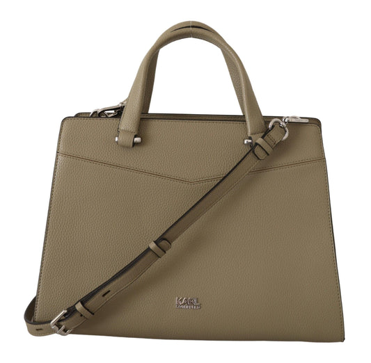 Karl Lagerfeld – Sage Green Leather Tote