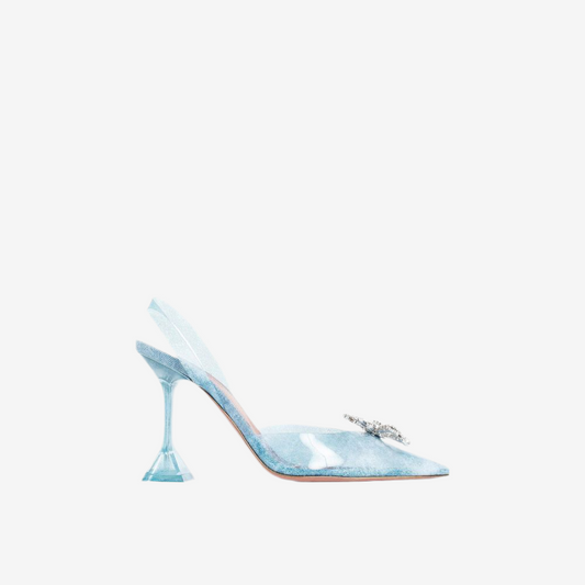 Amina Muaddi – Rosie Glass 95mm Pumps