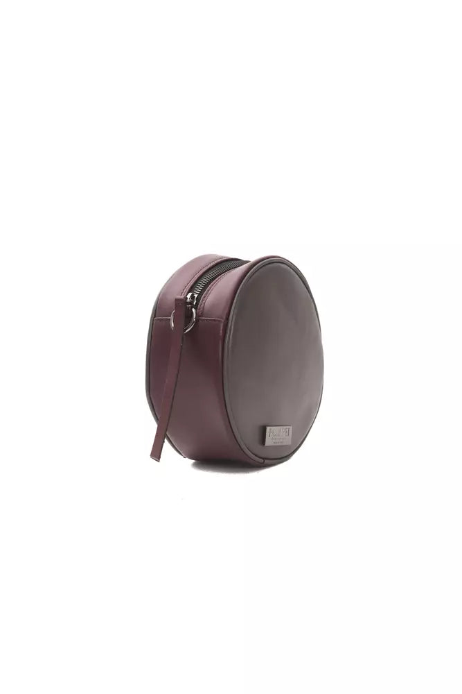 Pompei Donatella - Chic Burgundy Small Oval Crossbody Bag