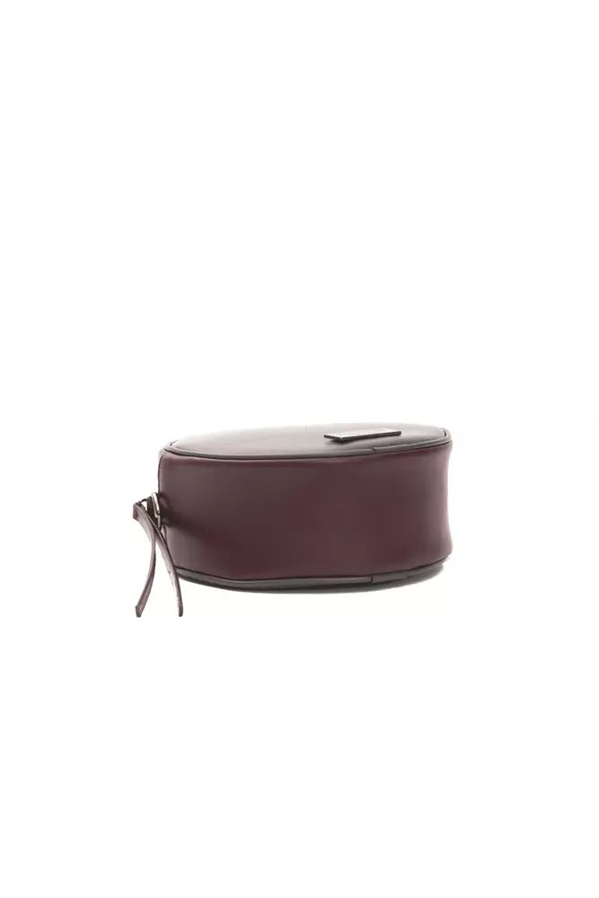 Pompei Donatella - Chic Burgundy Small Oval Crossbody Bag
