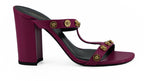 Versace – Purple Calf Leather High-Heel Sandals