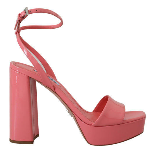 Prada – Pink Patent Leather Platform Sandals