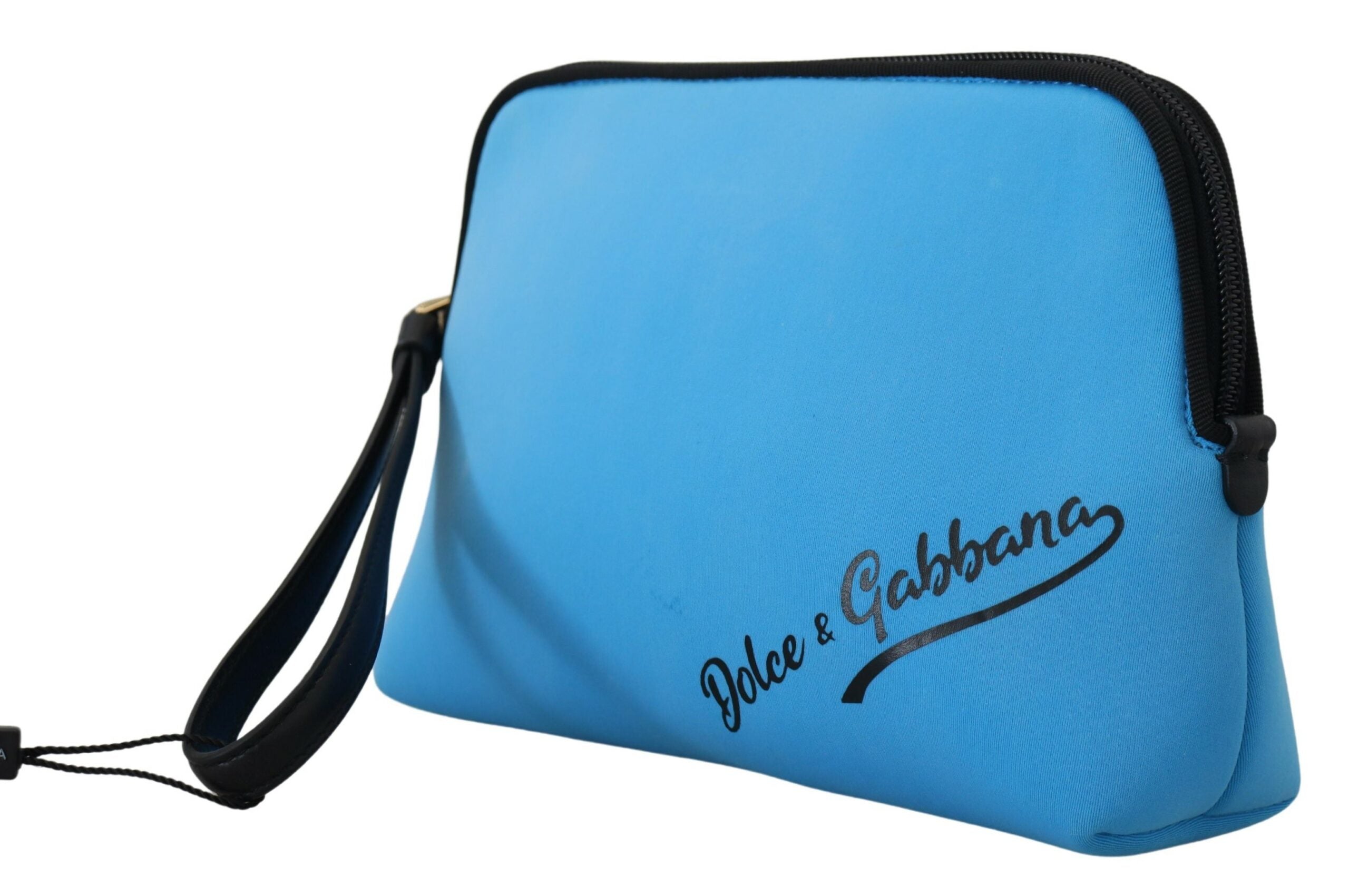Dolce & Gabbana - Elegant Blue Polyamide Pouch Bag