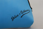 Dolce & Gabbana - Elegant Blue Polyamide Pouch Bag