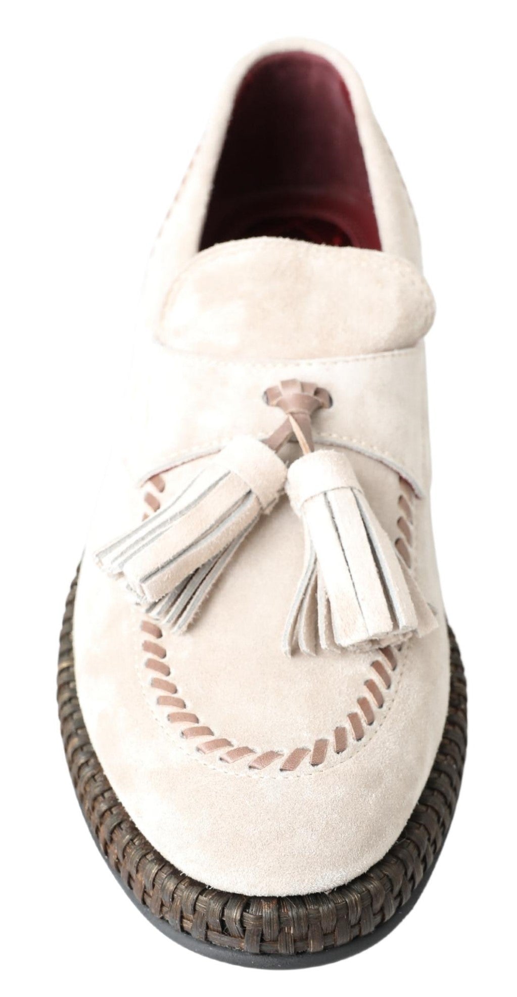Dolce & Gabbana - Ivory Suede Leather Men Espadrille