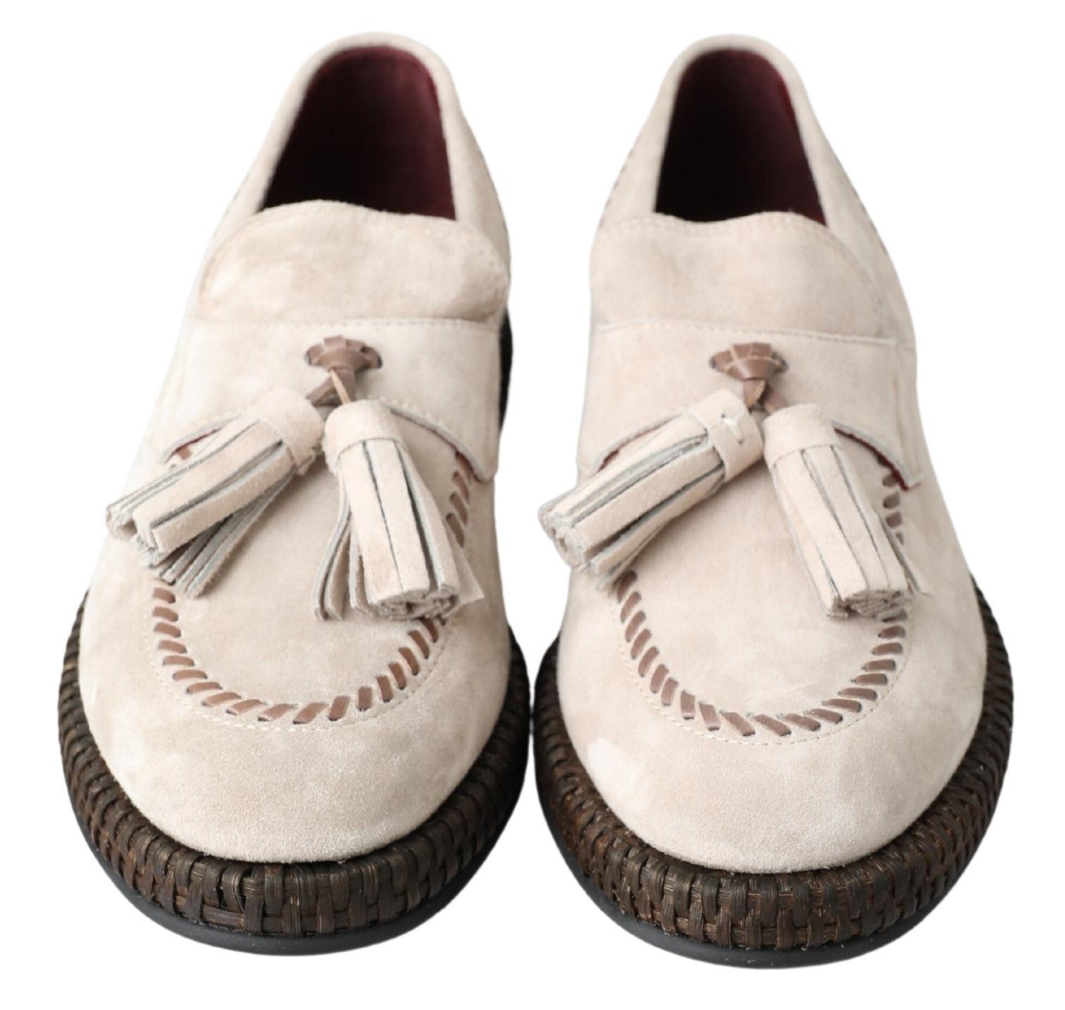 Dolce & Gabbana - Ivory Suede Leather Men Espadrille