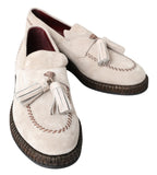 Dolce & Gabbana - Ivory Suede Leather Men Espadrille