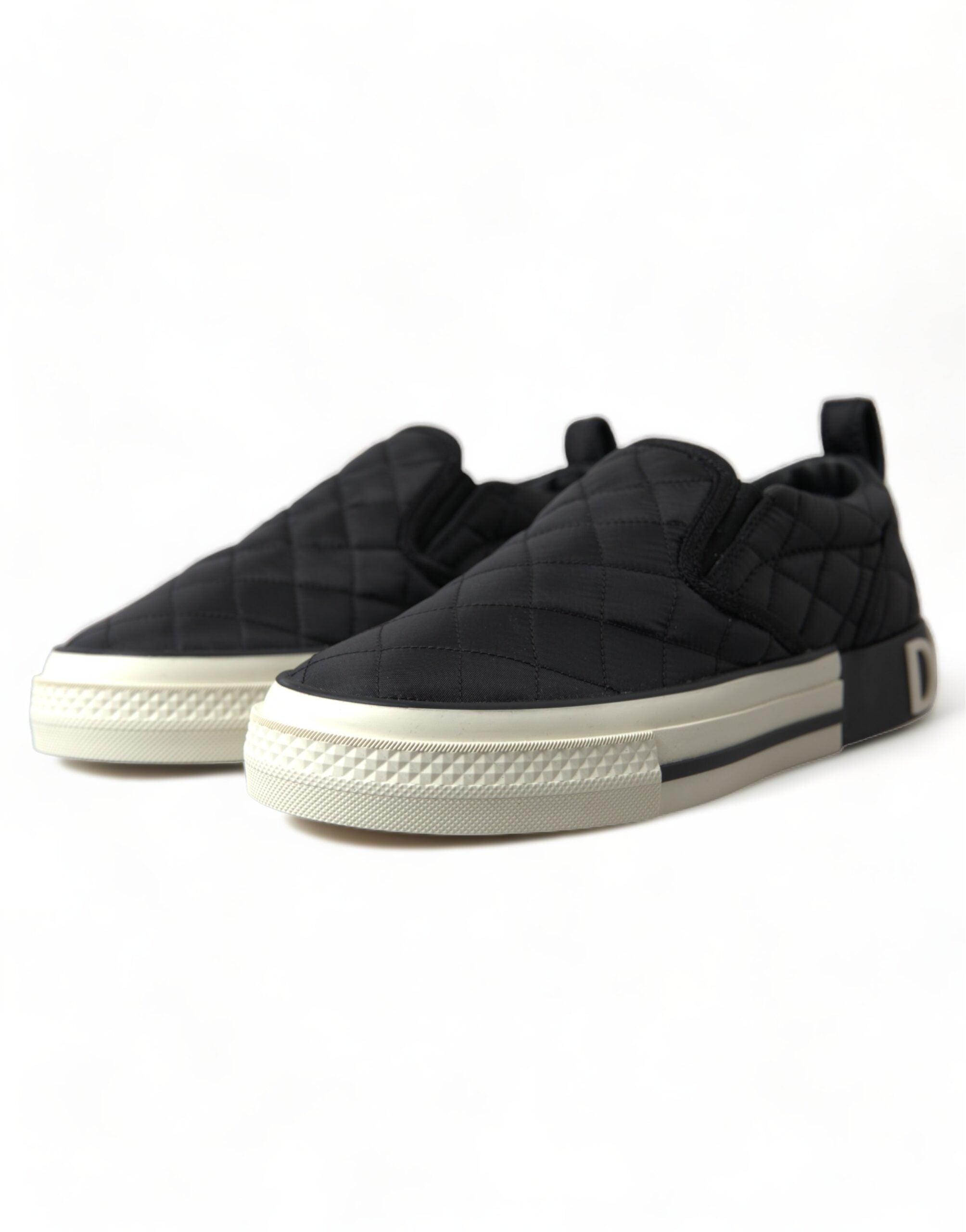 Dolce & Gabbana – Black Quilted Canvas Sneakers