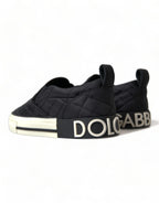Dolce & Gabbana – Black Quilted Canvas Sneakers