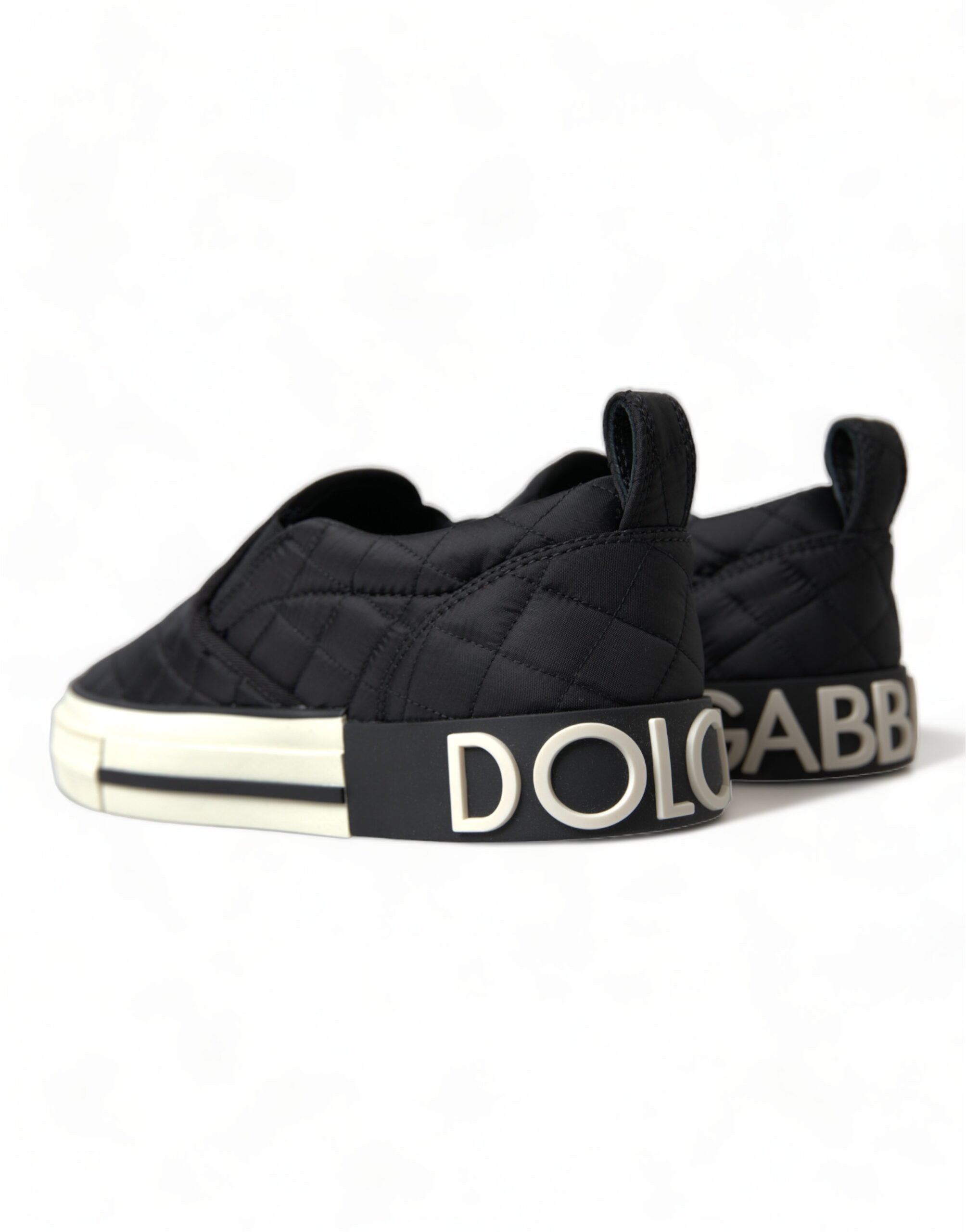 Dolce & Gabbana – Black Quilted Canvas Sneakers