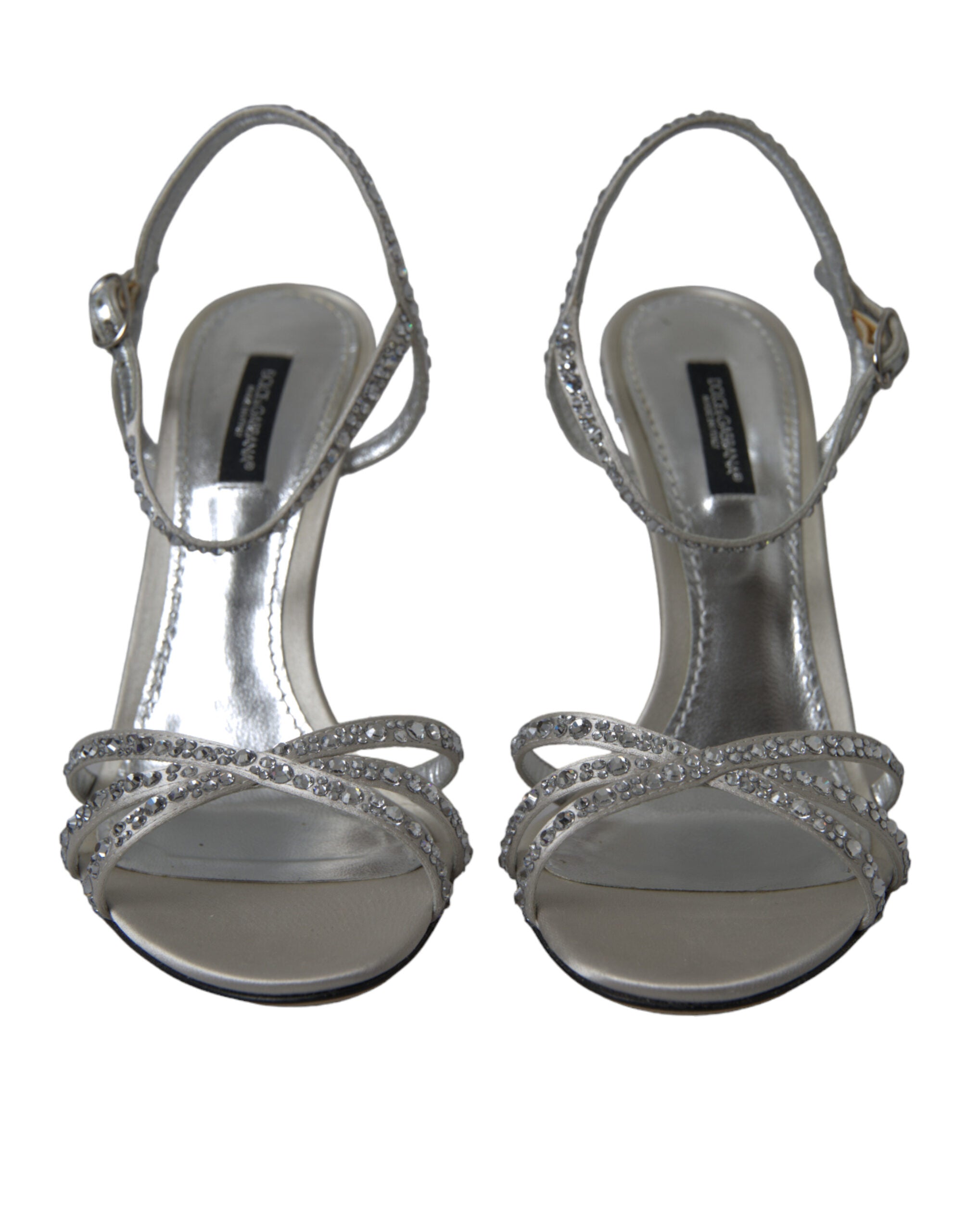 Dolce & Gabbana – Silver Crystal Embellished Heels