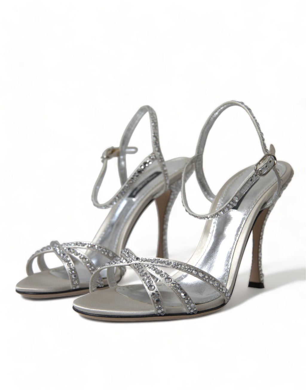 Dolce & Gabbana – Silver Crystal Embellished Heels