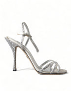 Dolce & Gabbana – Silver Crystal Embellished Heels