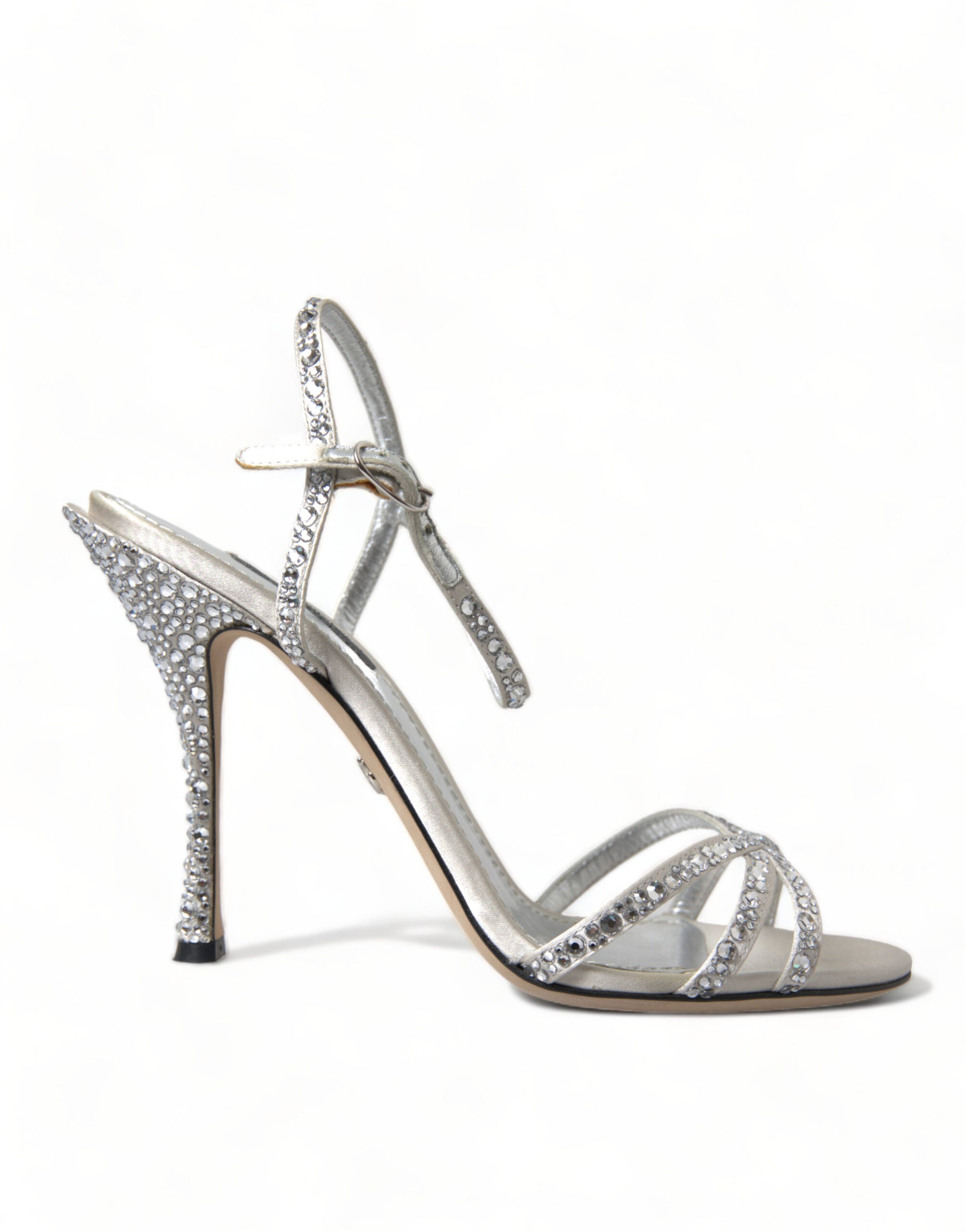 Dolce & Gabbana – Silver Crystal Embellished Heels
