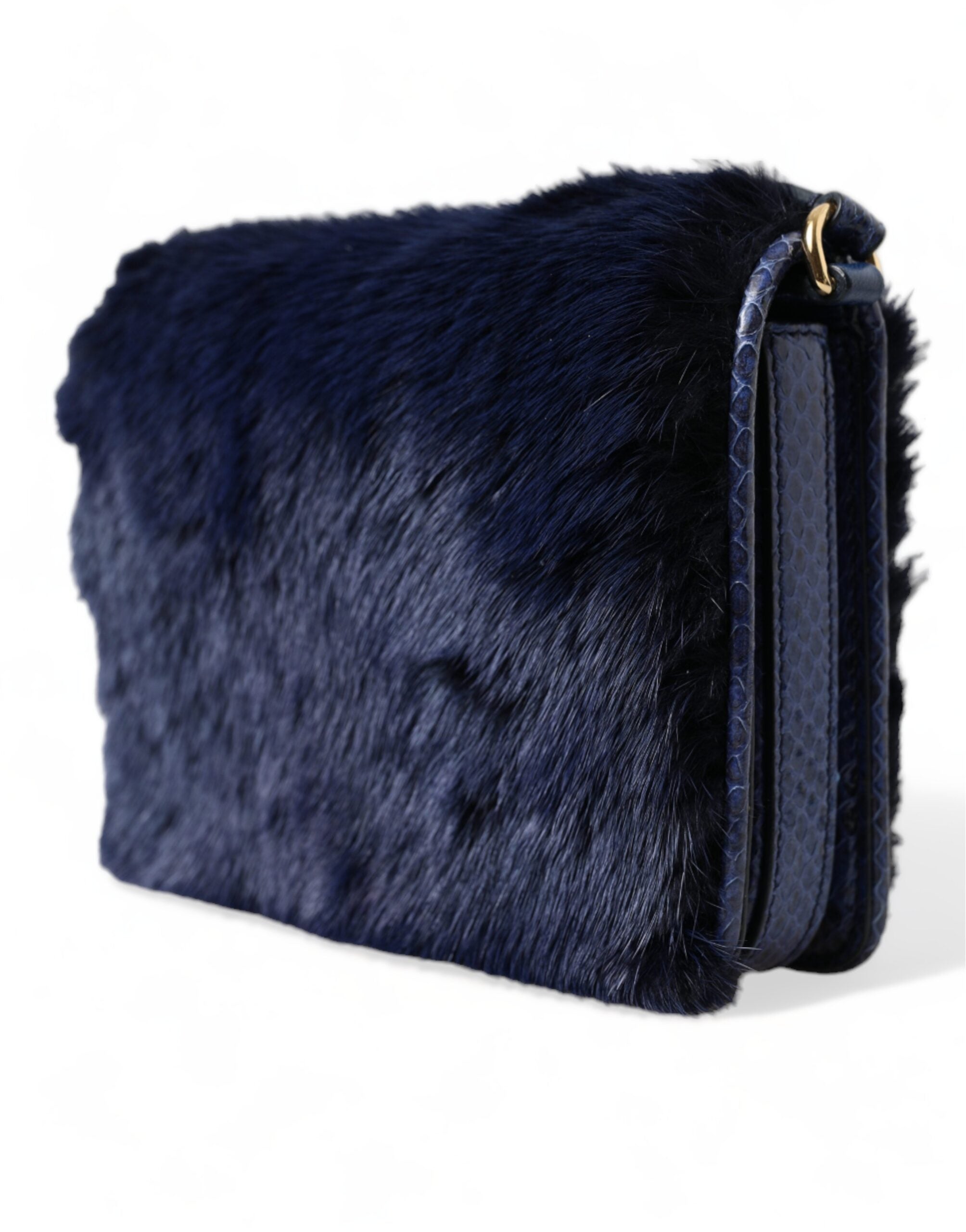 Dolce & Gabbana – Blue Mink Fur Shoulder Bag