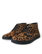 Dolce & Gabbana - Brown Leopard Sneakers