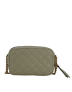 Versace - Elegant White Lamb Leather Camera Bag