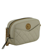 Versace - Elegant White Lamb Leather Camera Bag