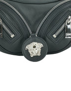 Versace - Elegant Black Mini Hobo Shoulder Bag