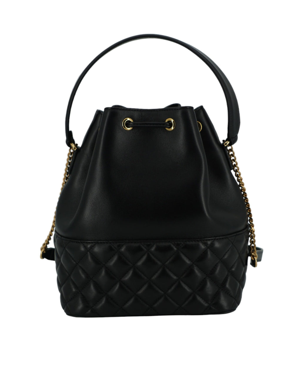 Versace – Black Lambskin Bucket Bag