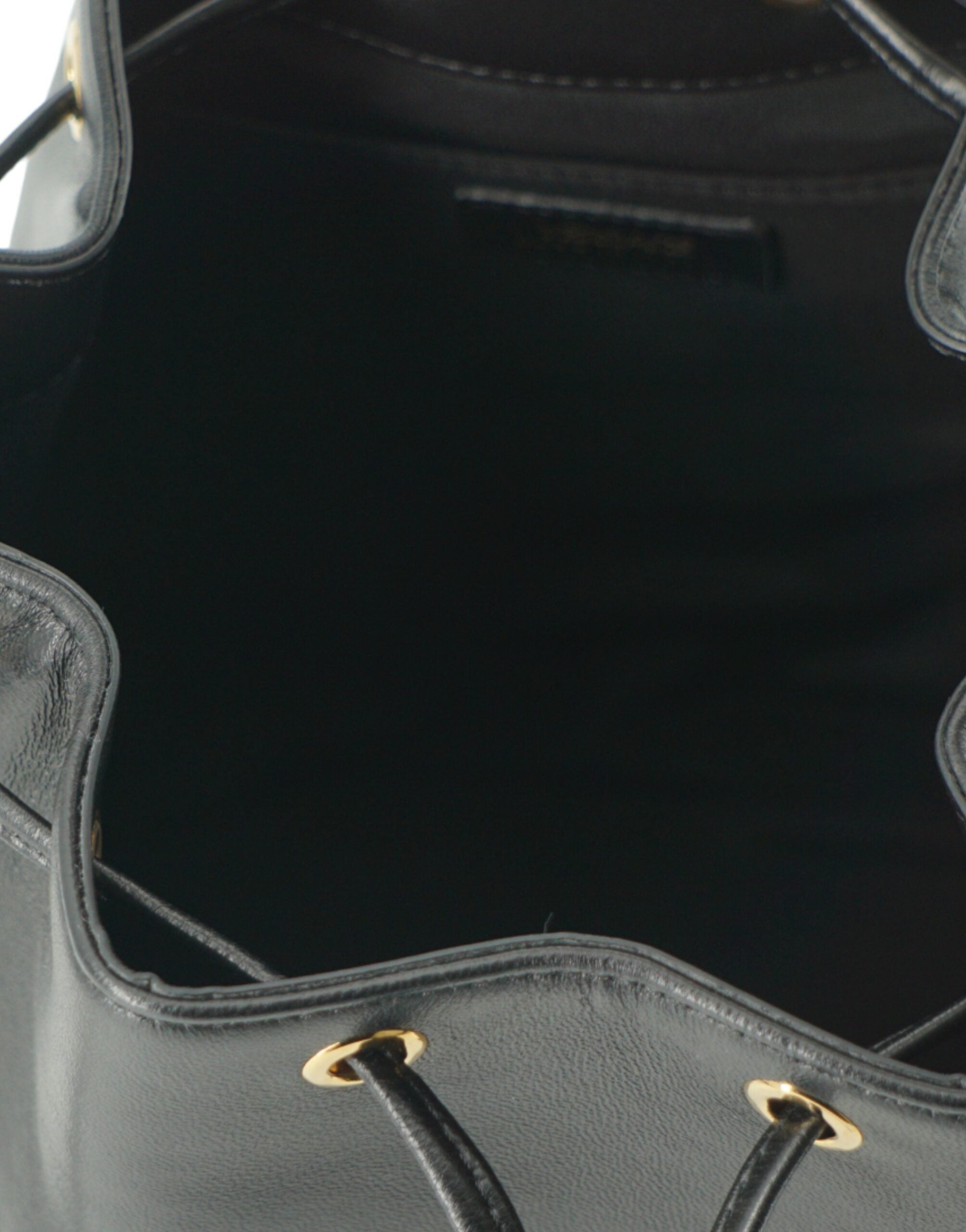 Versace – Black Lambskin Bucket Bag