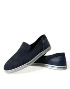 Dolce & Gabbana - Blue Suede Caiman Loafers Saint Tropez Shoes