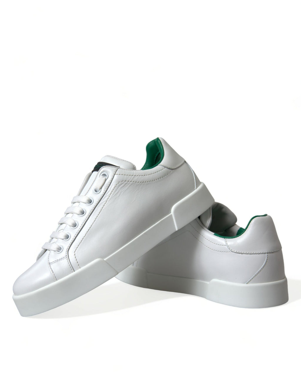 Dolce & Gabbana - White Green Leather Portofino Sneakers