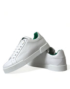 Dolce & Gabbana - White Green Leather Portofino Sneakers